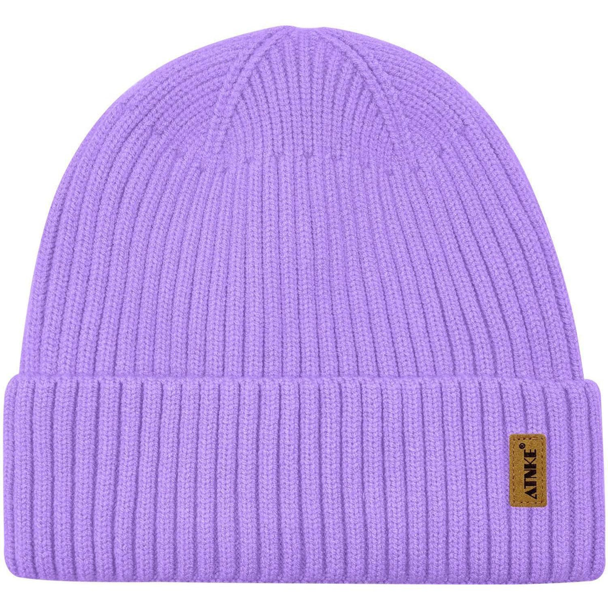 Warme Strickmütze mit Fleece-Futter – Winter Beanie Taro Lila