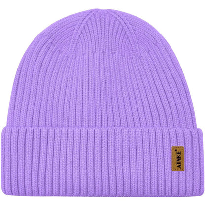Warme Strickmütze mit Fleece-Futter – Winter Beanie Taro Lila