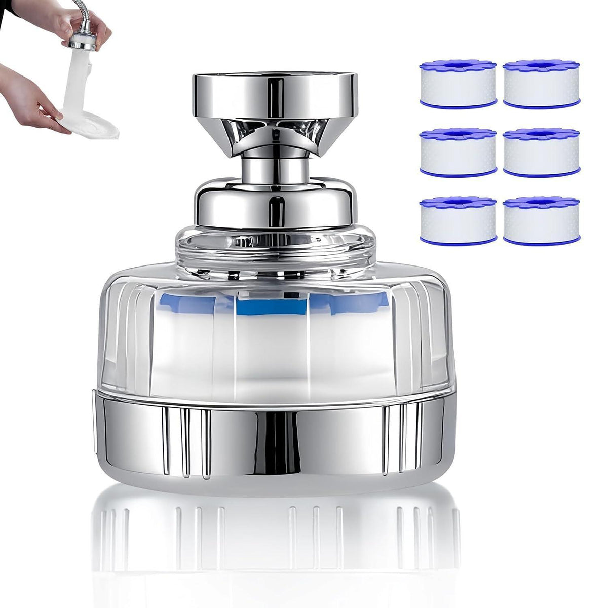 Wasserhahnfilter Kalkfrei mit 6 Ersatzfiltern