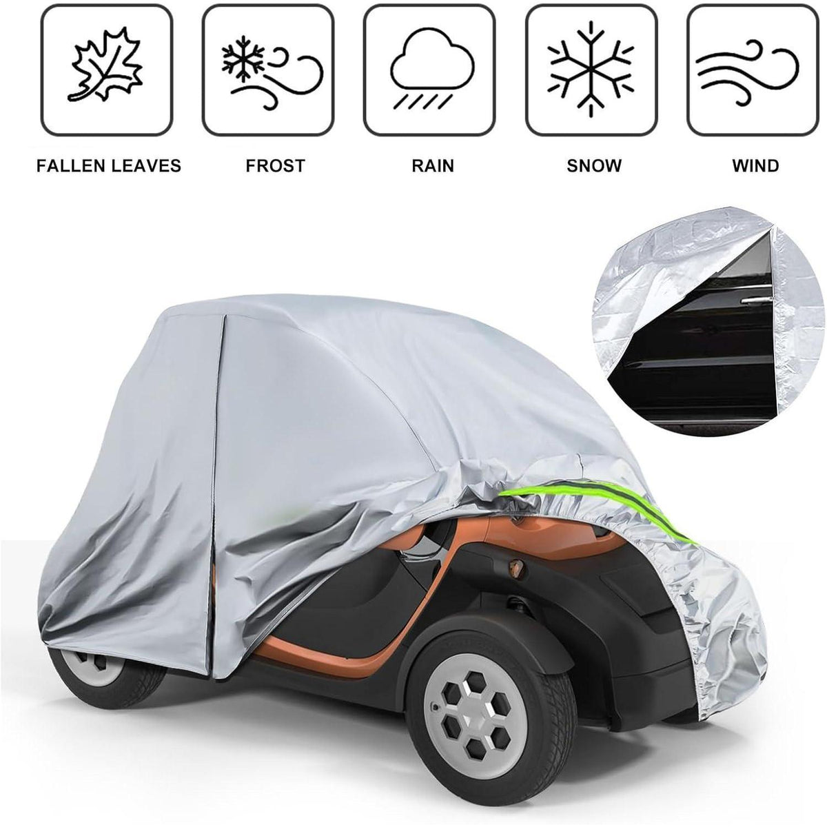 Autoabdeckung Vollgarage für Renault Twizy 2012-2023, Wasserdicht & Atmungsaktiv