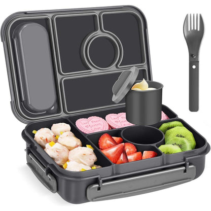 Brotdose Kinder mit Fächern & Saucenbehälter – 1300ml Lunchbox