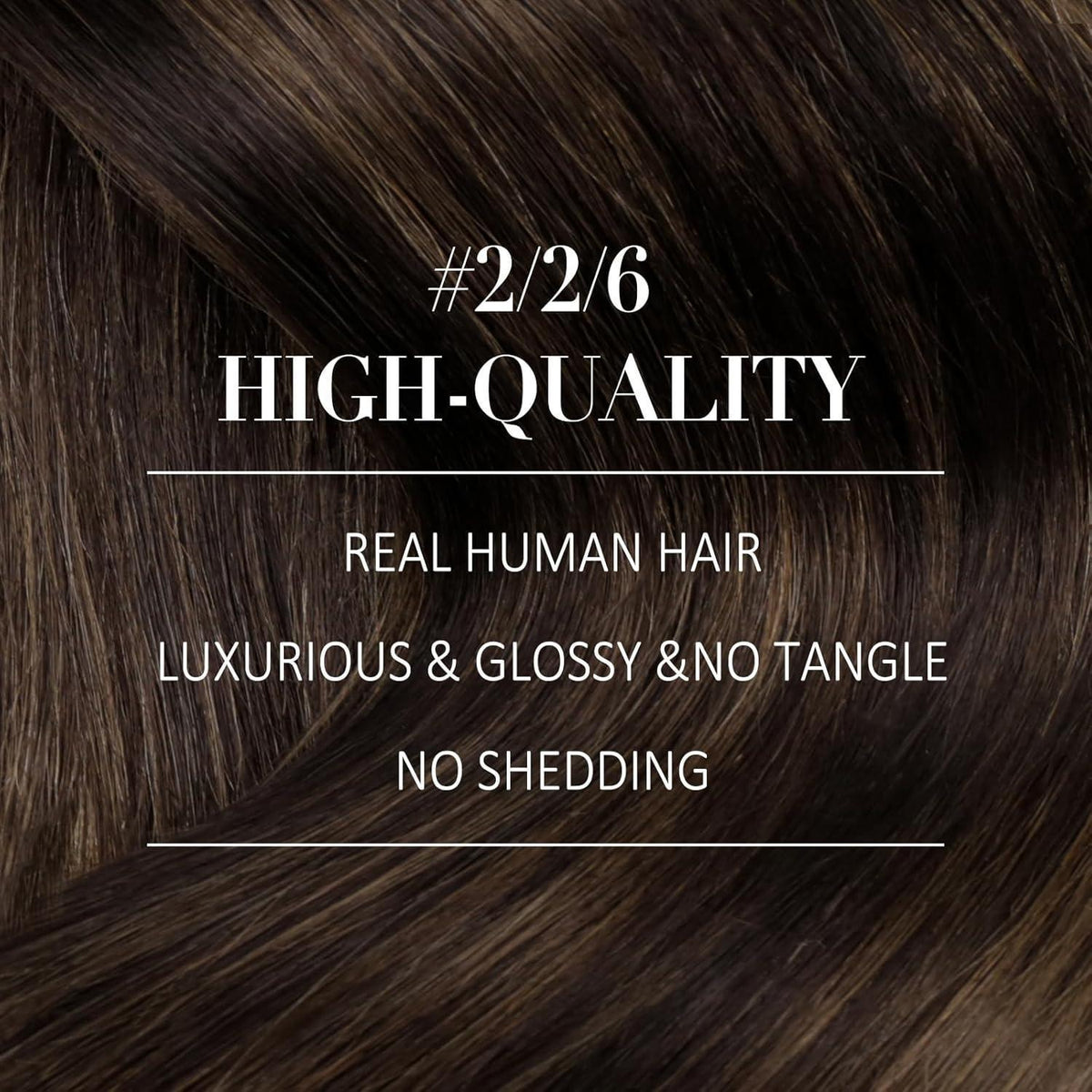 Echthaar Nano Extensions Ombre Dunkelbraun 60cm