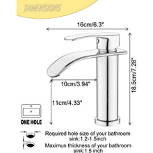 Wasserfall Waschtischarmatur Gebürstetes Gold Modern