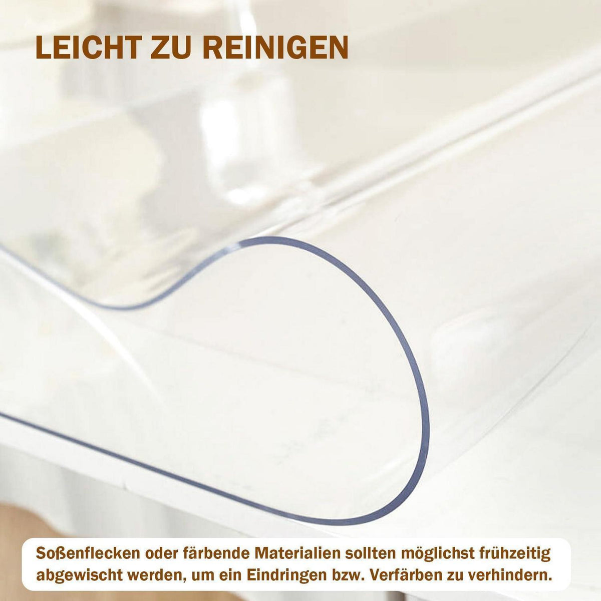 Transparente Tischfolie 100x220 cm – Rutschfest & Kratzfest