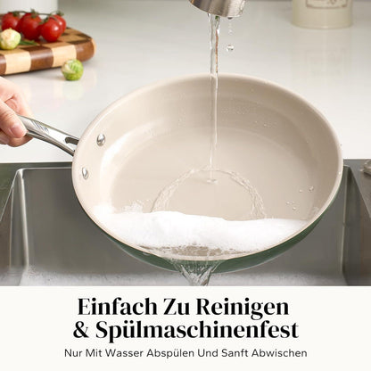 6-teiliges Keramik Pfannenset mit Deckel – Antihaft & Induktionsgeeignet