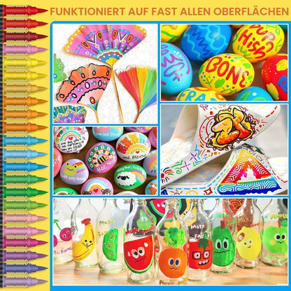 Acrylstifte Set 240 Farben – Wasserfest für Stein, Holz & mehr