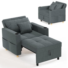 Extrabreites Schlafsofa 97cm – 3-in-1 Schlafsessel mit Bettkasten