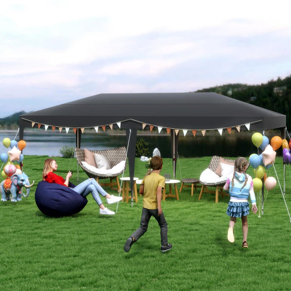 Faltpavillon 3x6m – Wasserdicht, Stabil & Vielseitig für Garten & Events