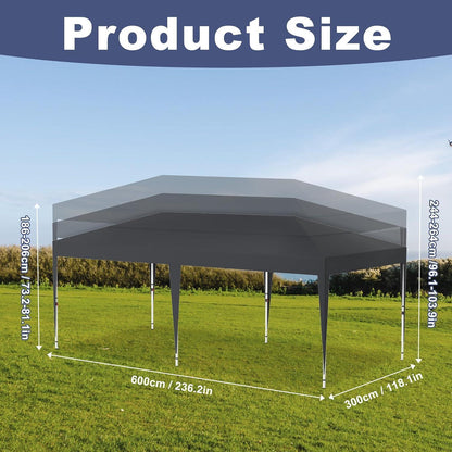 Faltpavillon 3x6m – Wasserdicht, Stabil & Vielseitig für Garten & Events
