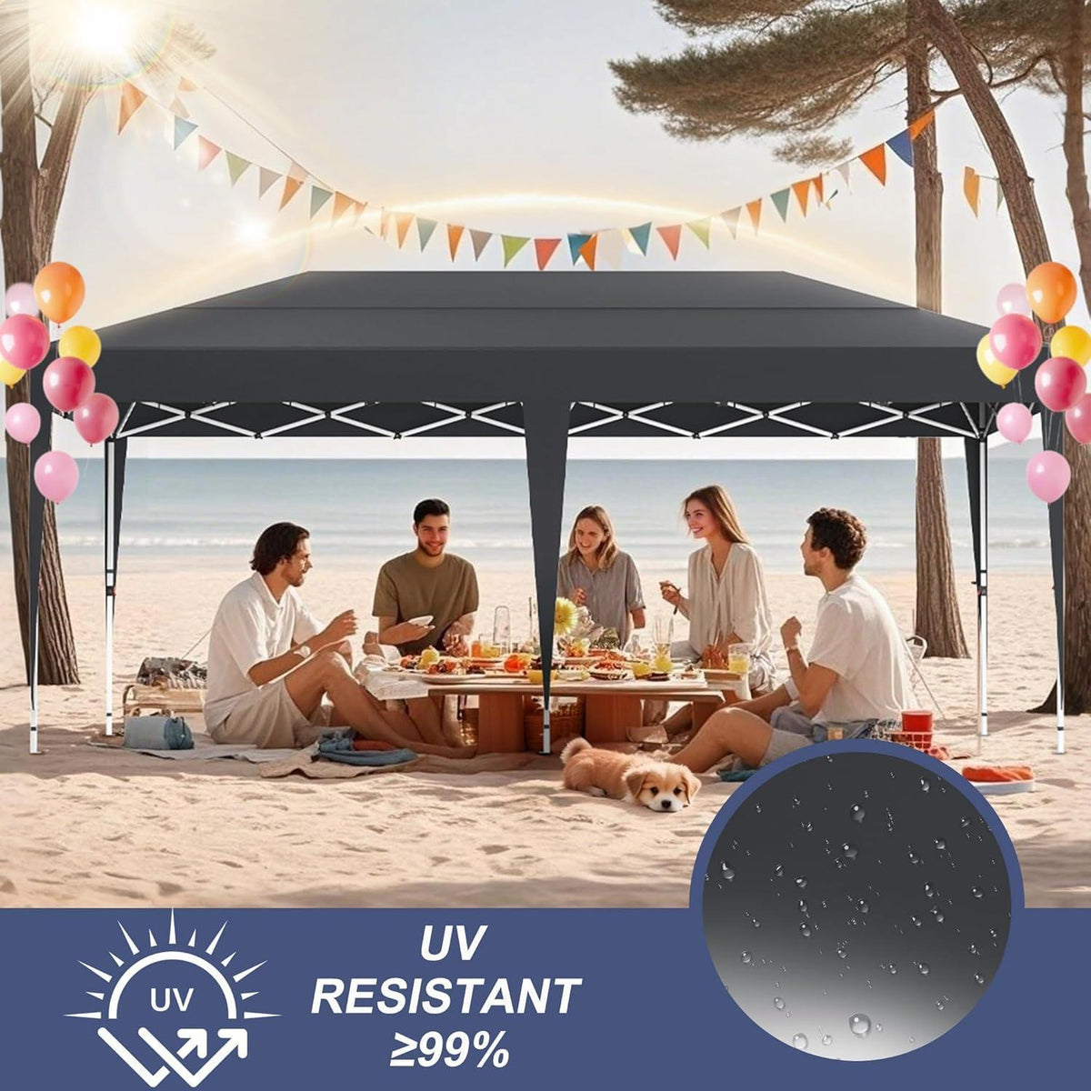Faltpavillon 3x6m – Wasserdicht, Stabil & Vielseitig für Garten & Events