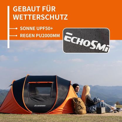 Wurfzelt 4-6 Personen wasserdicht mit guter Belüftung
