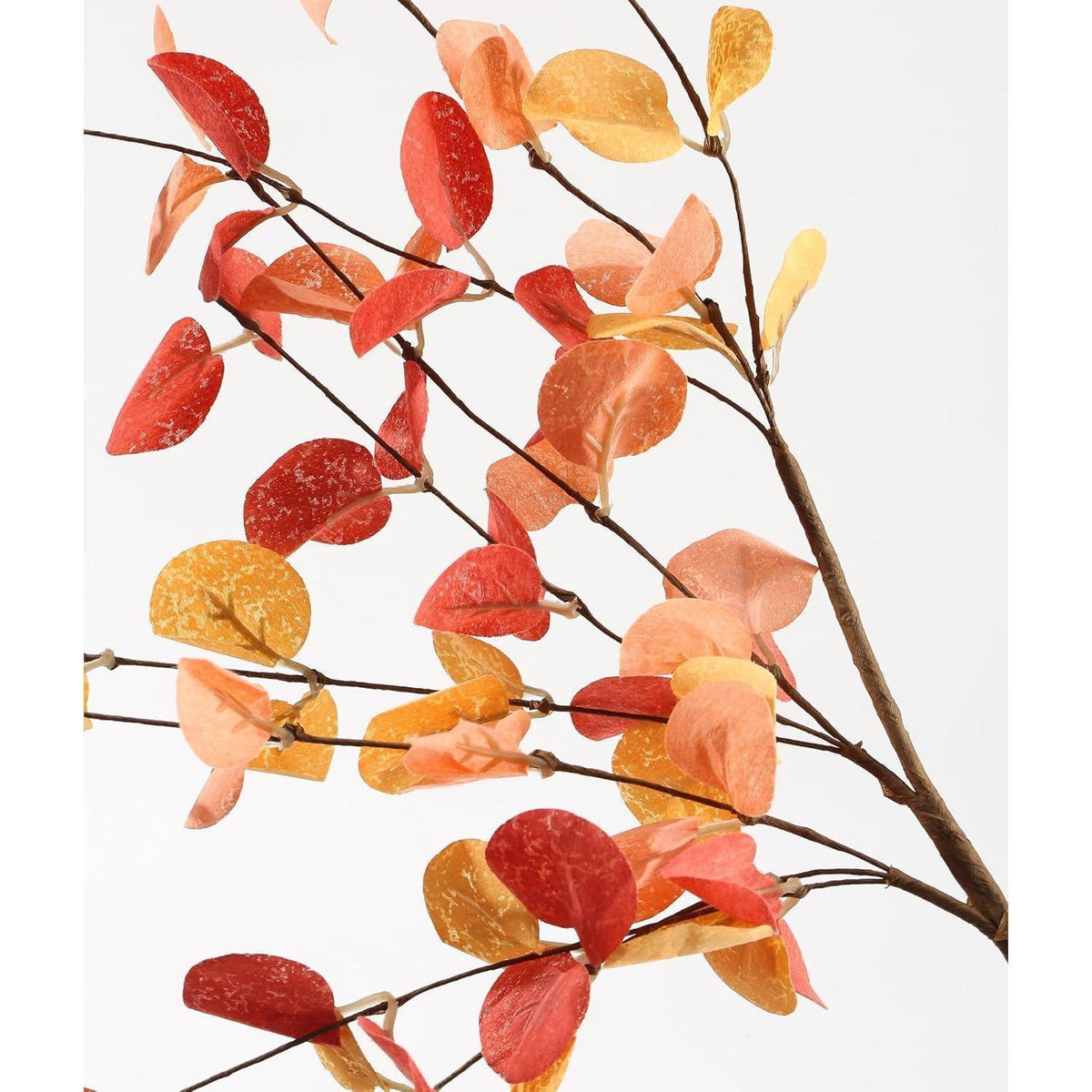 Künstlicher Eukalyptus Herbst Deko 5 Bundles 60cm Orange