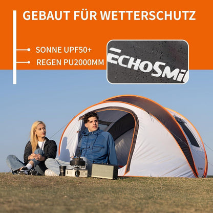 Wurfzelt für 5-8 Personen, wasserdicht, schnell aufgestellt