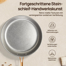 Edelstahl Pfannenset 3-teilig Retro 20/24/28 cm mit Deckel
