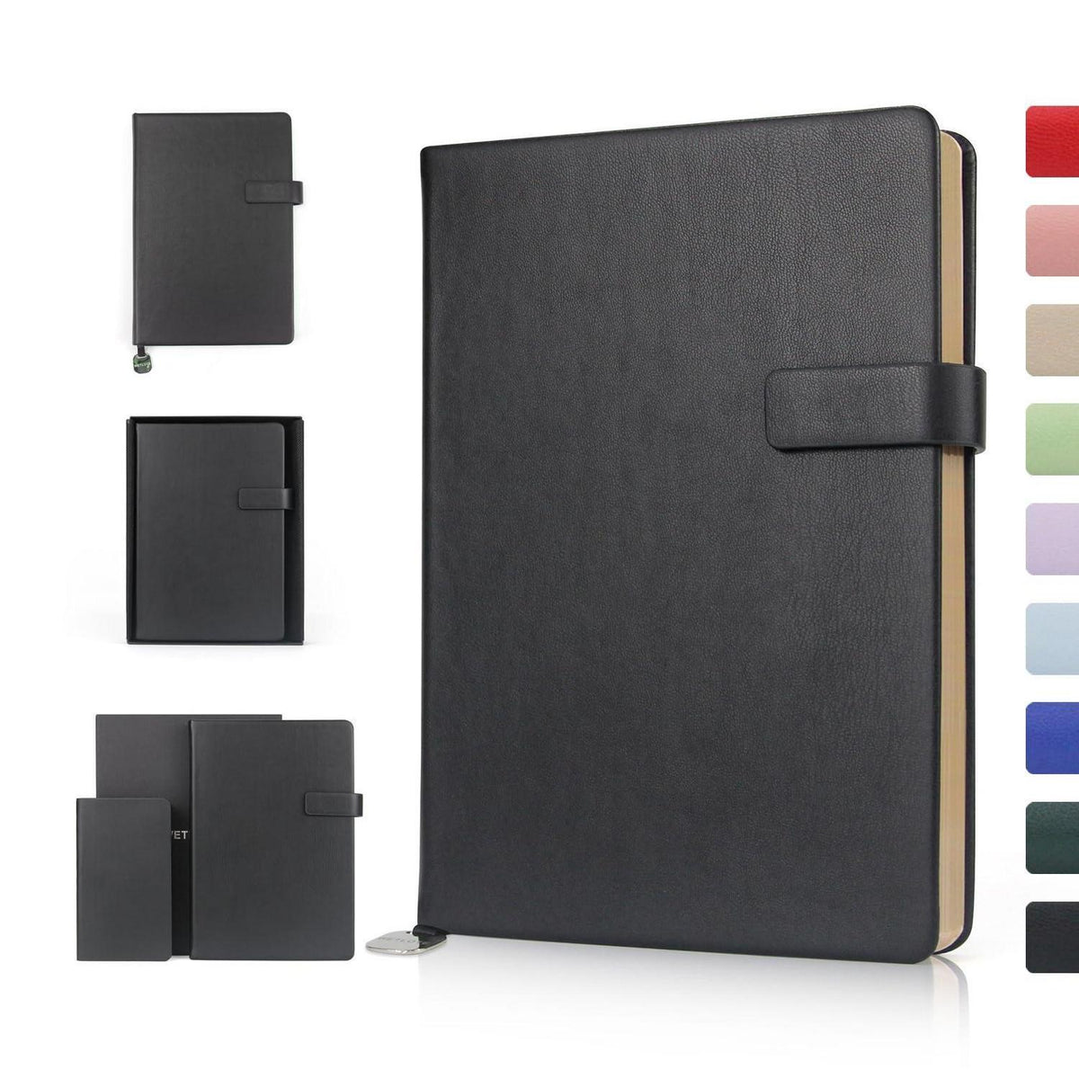 A5 Hardcover Notizbuch mit Verschlussband – Geschenkbox