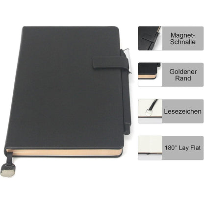 A5 Hardcover Notizbuch mit Verschlussband – Geschenkbox