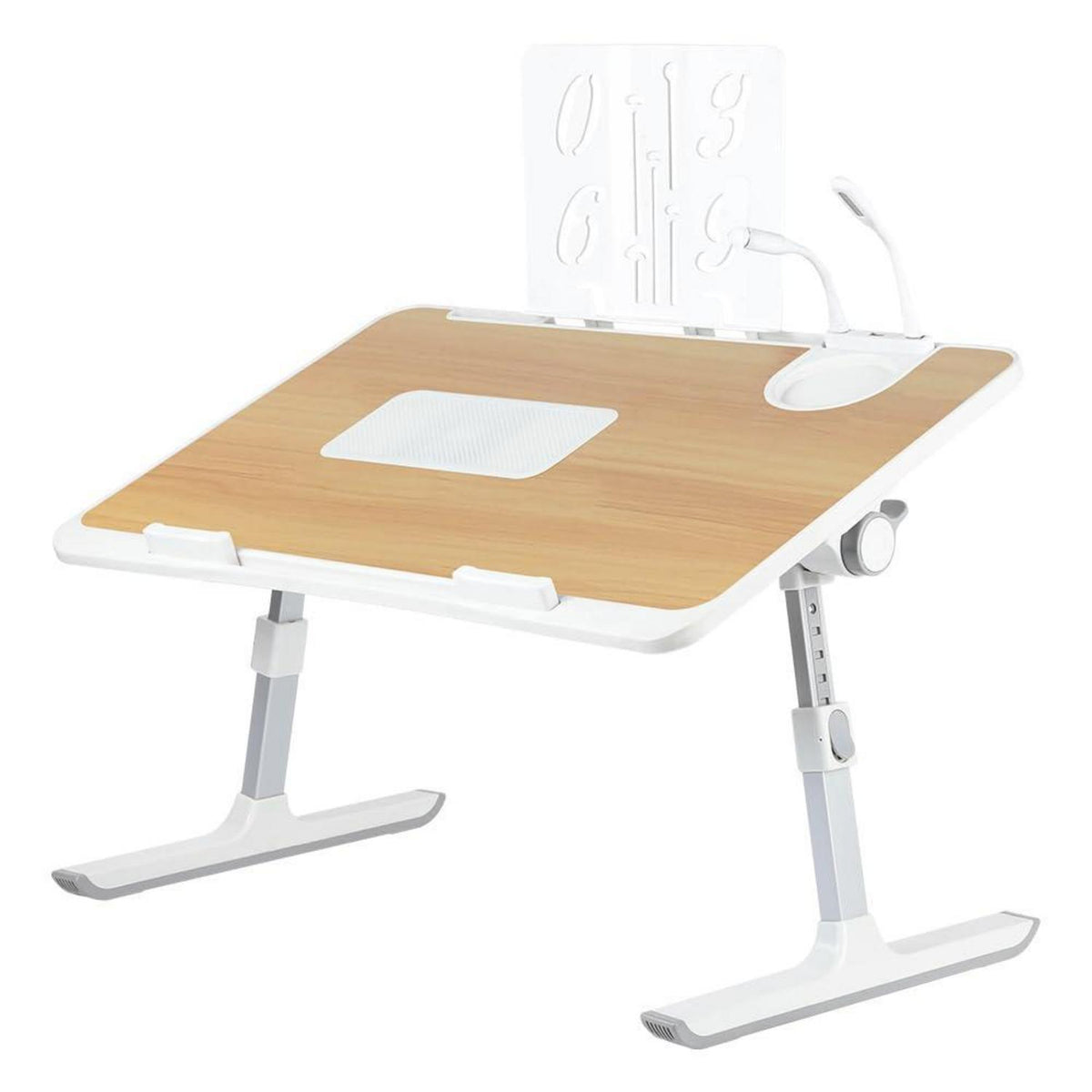Faltbarer Laptop Tisch mit Schublade – Höhenverstellbar & Winkel