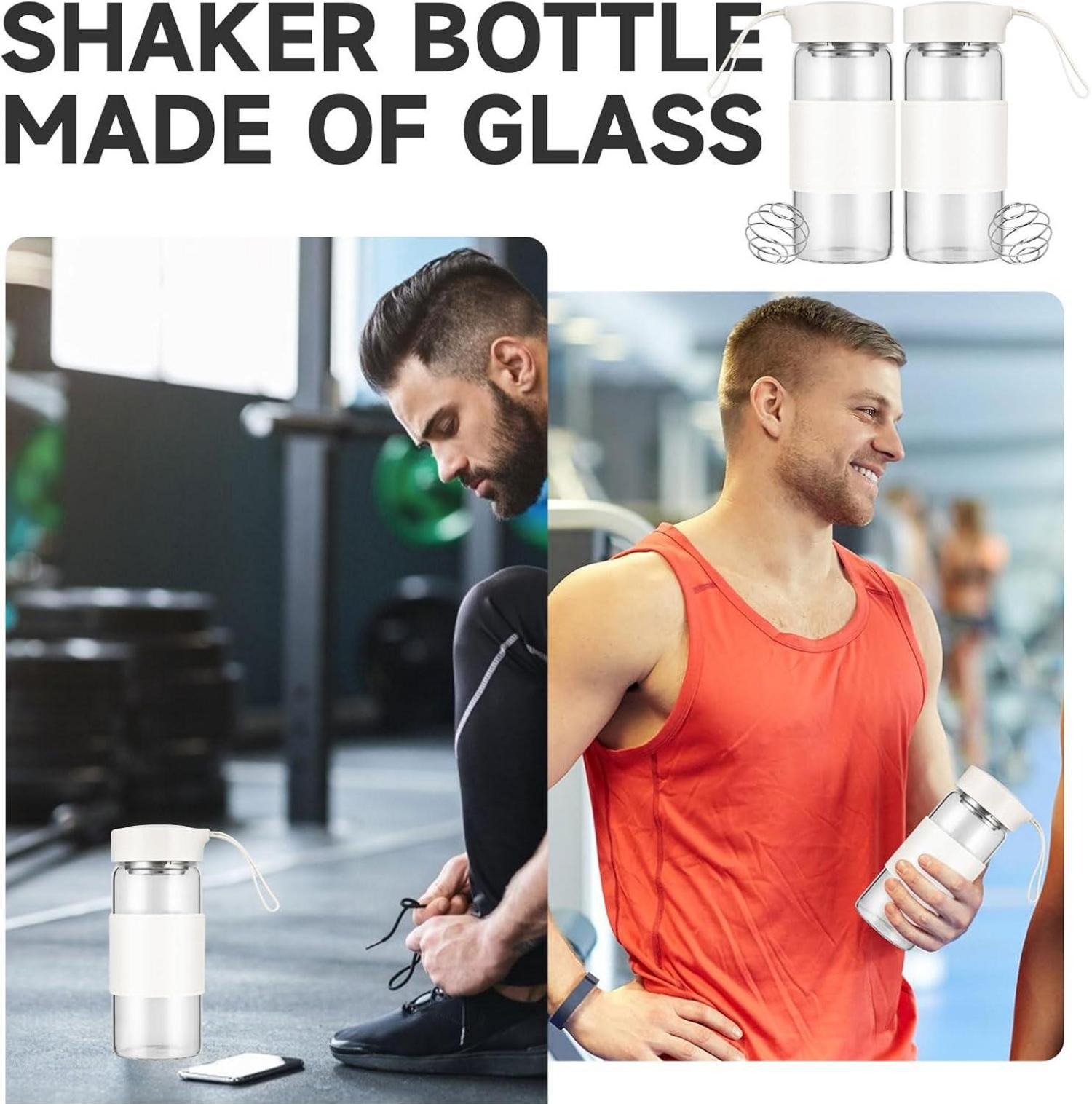 Shaker Glas 16oz BPA-frei mit Sieb Mischball Fitness Proteinshakes
