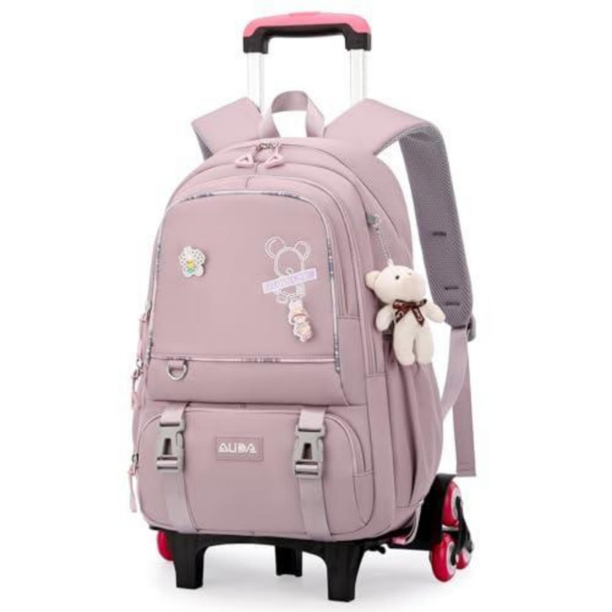 Schulrucksack Trolley Mädchen Teenager Lila mit 6 Rollen