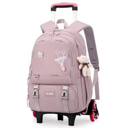 Schulrucksack Trolley Mädchen Teenager Lila mit 6 Rollen