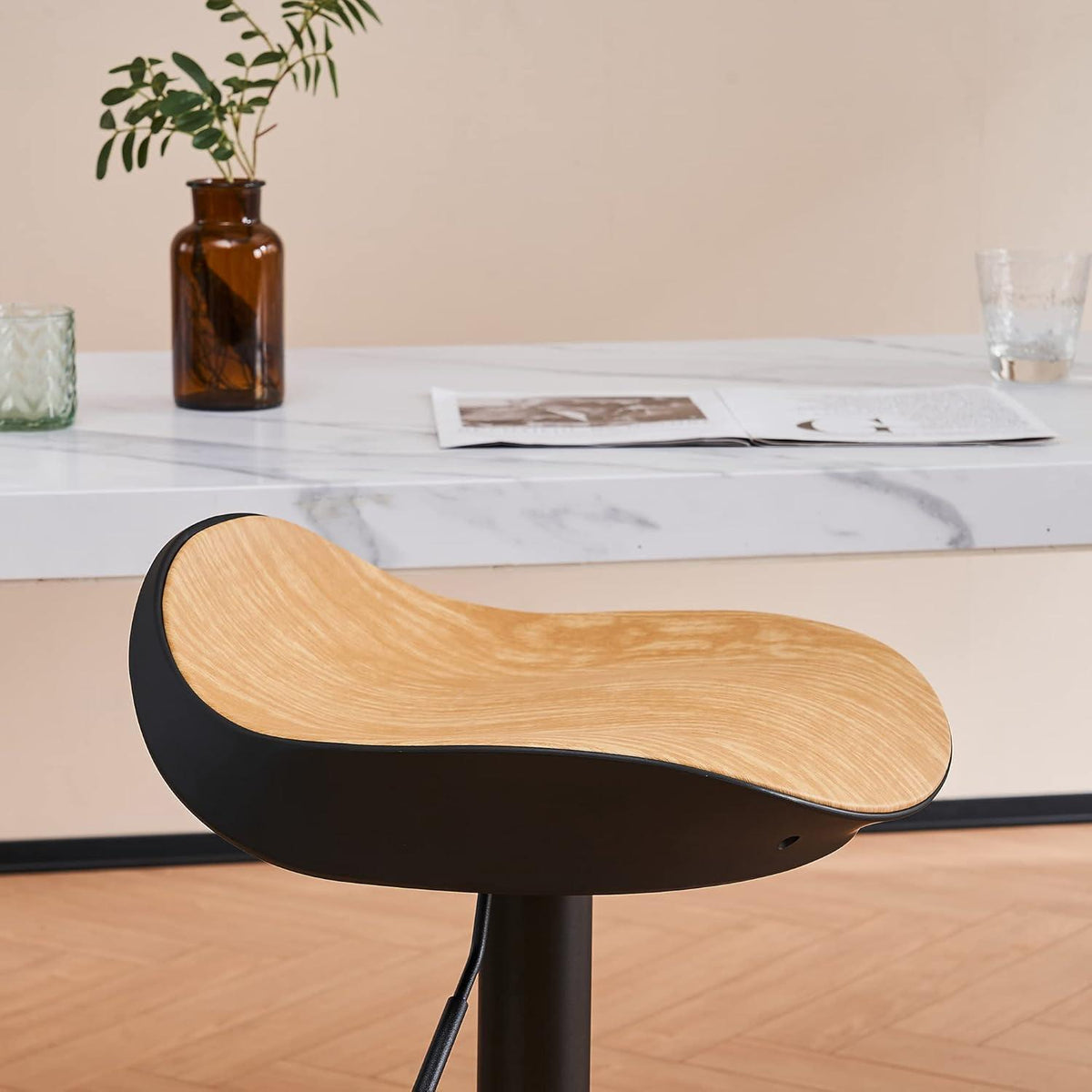 YOUNIKE Barhocker 2er Set, Höhenverstellbar & 360° Drehbar
