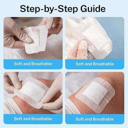 50x Sterile Wundpflaster 6x7cm | Atmungsaktiv & Wasserfest