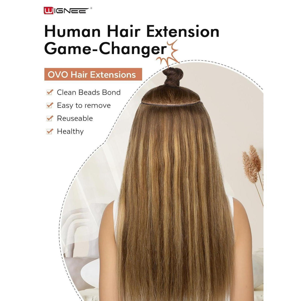 Echthaar Extensions 51 cm Blond – 2er Pack mit Micro Beads