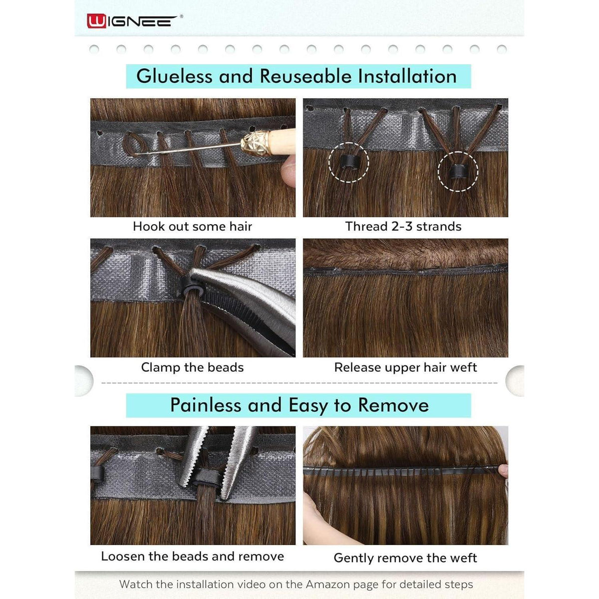 Echthaar Extensions 51 cm Blond – 2er Pack mit Micro Beads