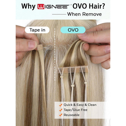 Remy Echthaar Extensions 51 cm Ombre Blond – 2er Pack mit Micro Beads