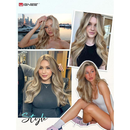 Remy Echthaar Extensions 51 cm Ombre Blond – 2er Pack mit Micro Beads