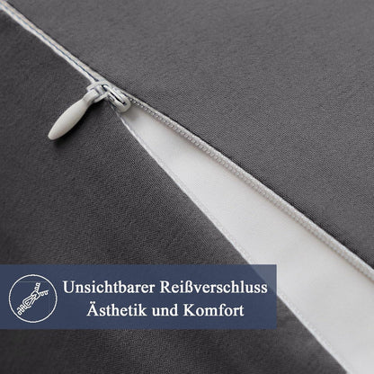 Kissenbezug 60x80 Anthrazit - 2er Set Mikrofaser