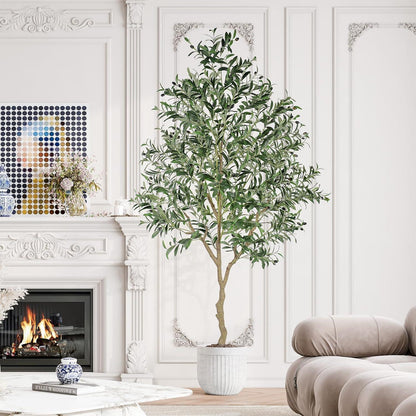 Künstlicher Olivenbaum 210cm groß, naturgetreu für Ihr Zuhause