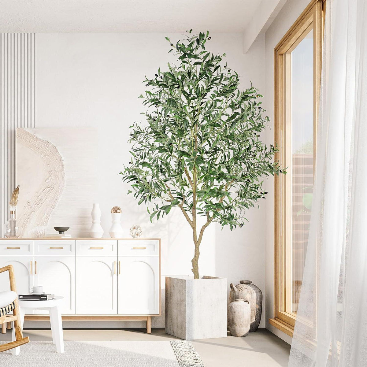 Künstlicher Olivenbaum 210cm groß, naturgetreu für Ihr Zuhause