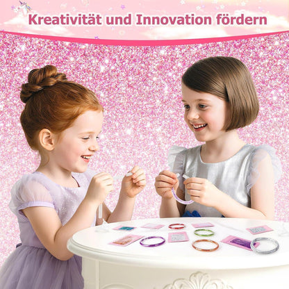 DIY Glitzerarmband-Bastelset für Mädchen ab 6 Jahren