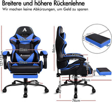 Videospielstuhl ergonomisch mit Massagefunktion und