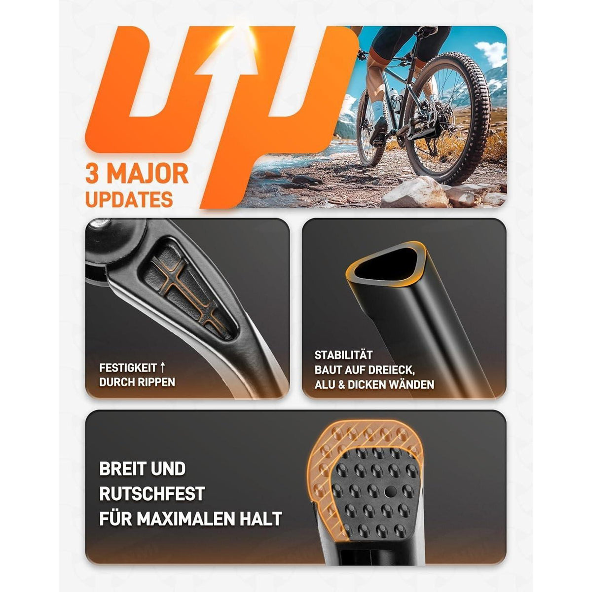 Höhenverstellbarer Fahrradständer 24-29 Zoll Aluminiumlegierung