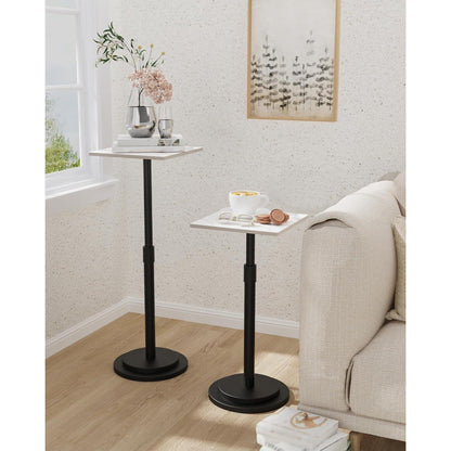 Verstellbarer Beistelltisch Weiß – 2er Set, Höhe 45-78cm