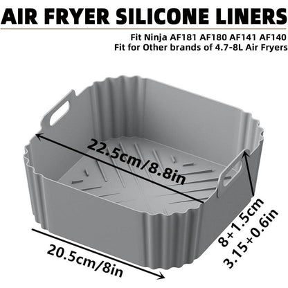 Silikonform für Heißluftfritteuse – 2er Set, 8cm hoch