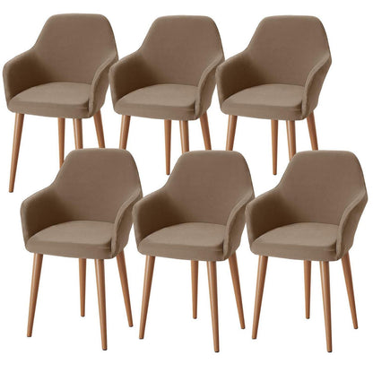 Stretch Stuhlhussen 6er Set – Sesselbezug Kamel