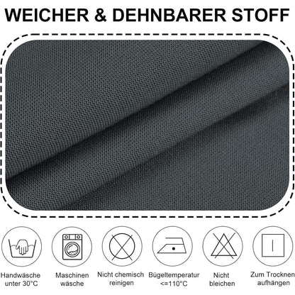 Stretch Stuhlhussen Set Grau – Abnehmbar & Waschbar