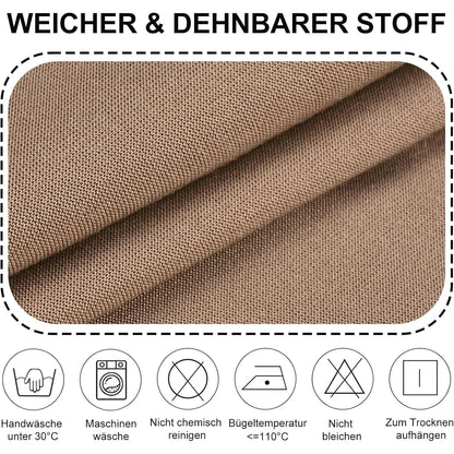 Stretch Stuhlhussen Set – Abnehmbar & Waschbar (Kamel, 4er)