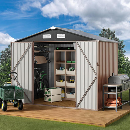 Gerätehaus Metall 236x171cm – Schuppen mit Belüftung & abschließbar
