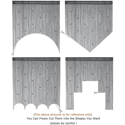 Fliegenvorhang Terrassentür 200x100cm - 2er Set mit Perlen