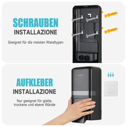 Wandseifenspender 800ml – Ohne Bohren & Schlüssel