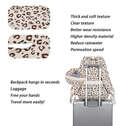 Schulrucksack Mädchen 3-Leopard Samt – Bequemer Kinderrucksack