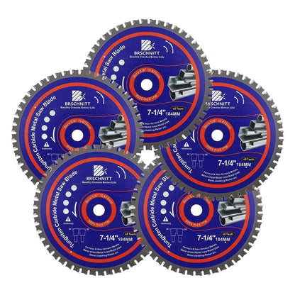 Kreissägeblatt Metall 184mm 48T TCT 5 Stück für Stahl & Aluminium