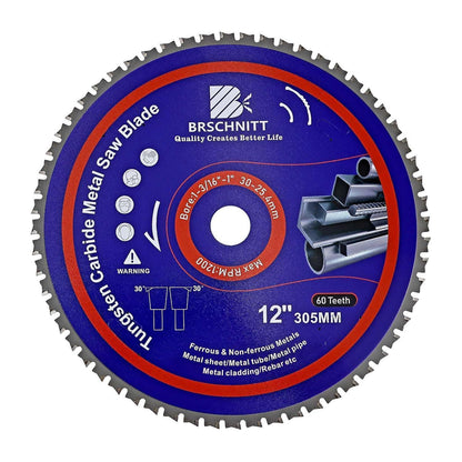 Kreissägeblatt Metall 305mm 60T TCT für Stahl, Aluminium, Kupfer
