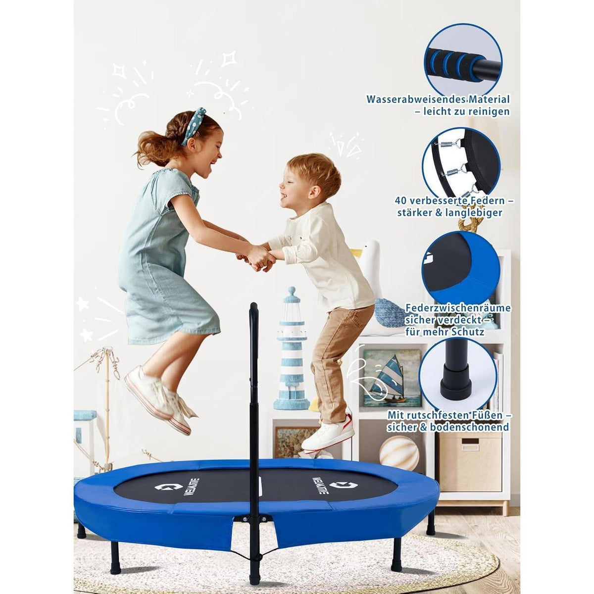 Orales Indoor Trampolin 2 Personen – Geräuscharm & Belastbar