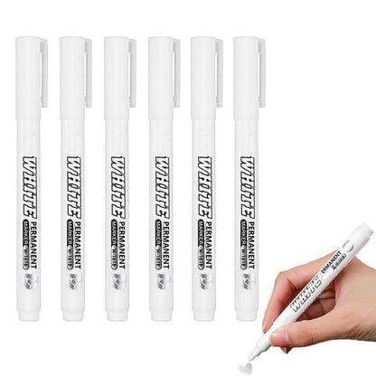 Acrylstifte Weiß 6er Set - Permanent Marker für Steine & Basteln
