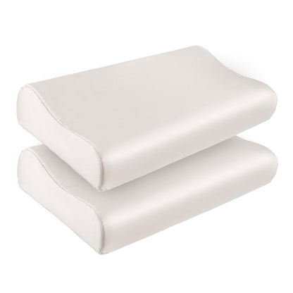 Seidenkissenbezug für Kontur-Memory-Foam-Kissen, 19 Momme, Weiß